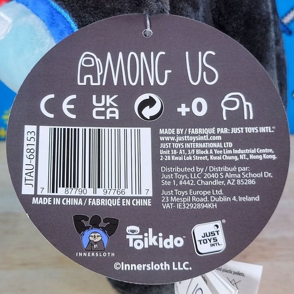 Among Us Black Crewmate 7" with Pumpkin Hat Special Edition Video Game Plush HTF - Picture 6 of 6